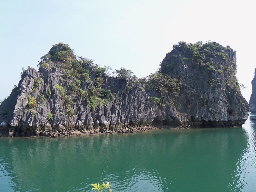 Rock islet in Ha Long Bay