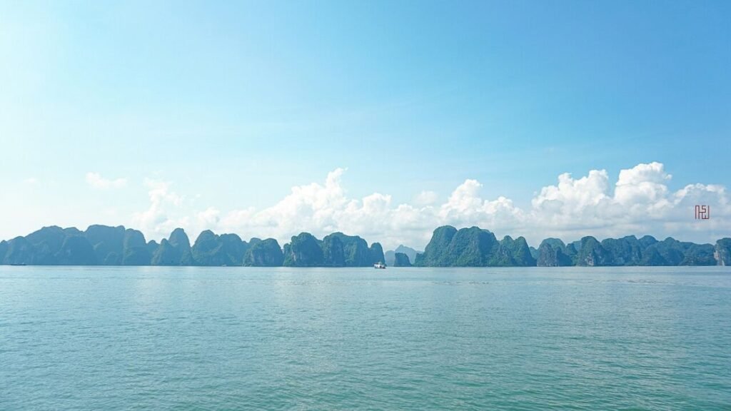 Bay under blue sky