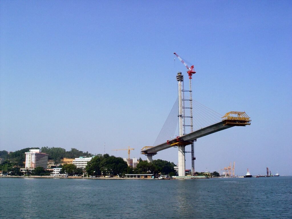 Bai Chay Bridge over Ha Long Bay