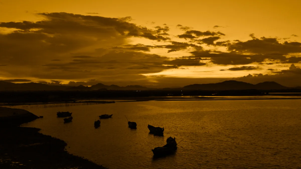 Sunset over Quy Nhon beach
