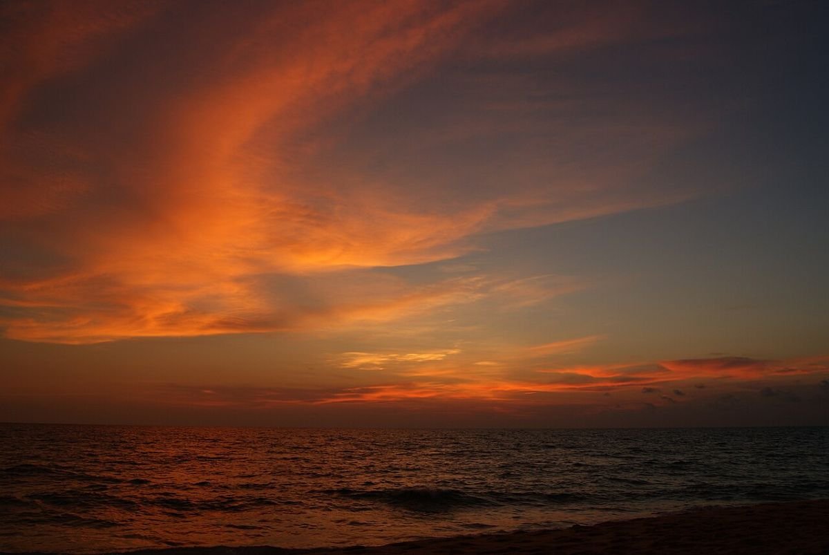Red sunset over Phu Quoc