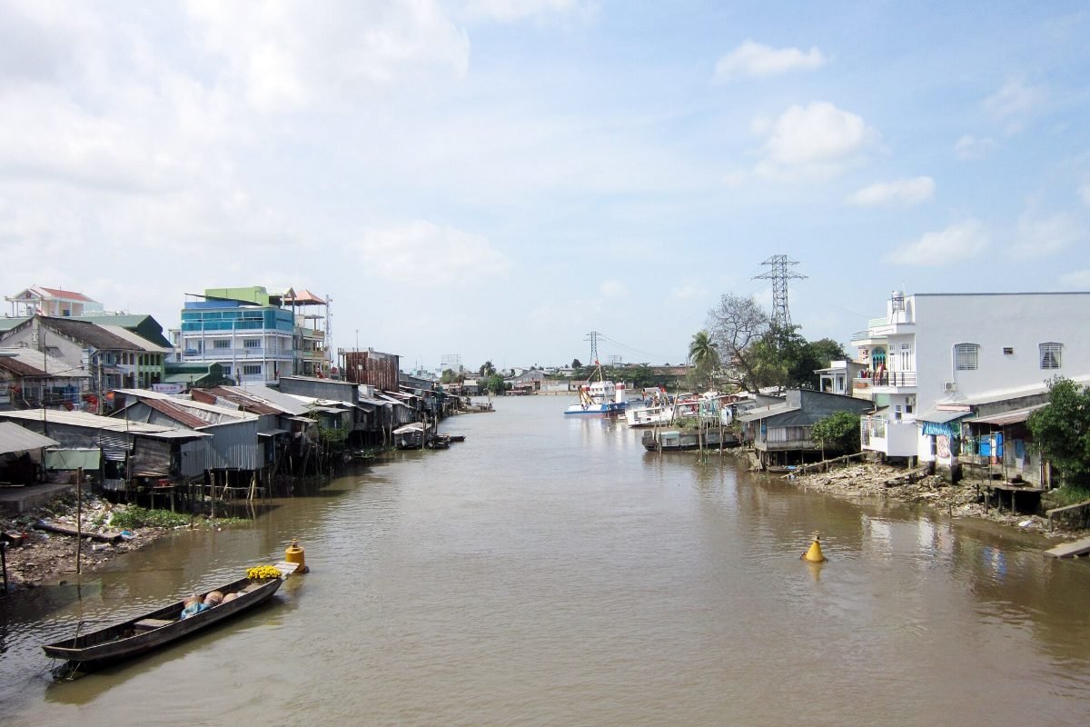 The Cai Rang river in Can Tho, near Cara River Park 1-bedroom apartments for rent