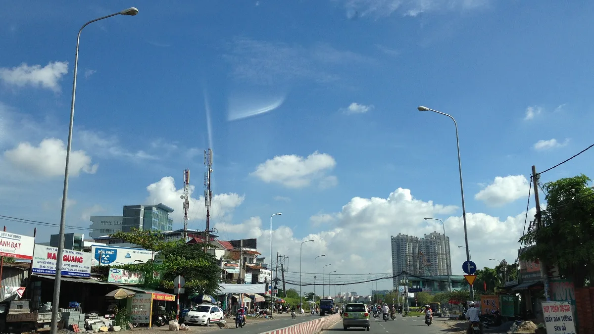 Nguyen Huu Tho road in the south of Ho Chi Minh City