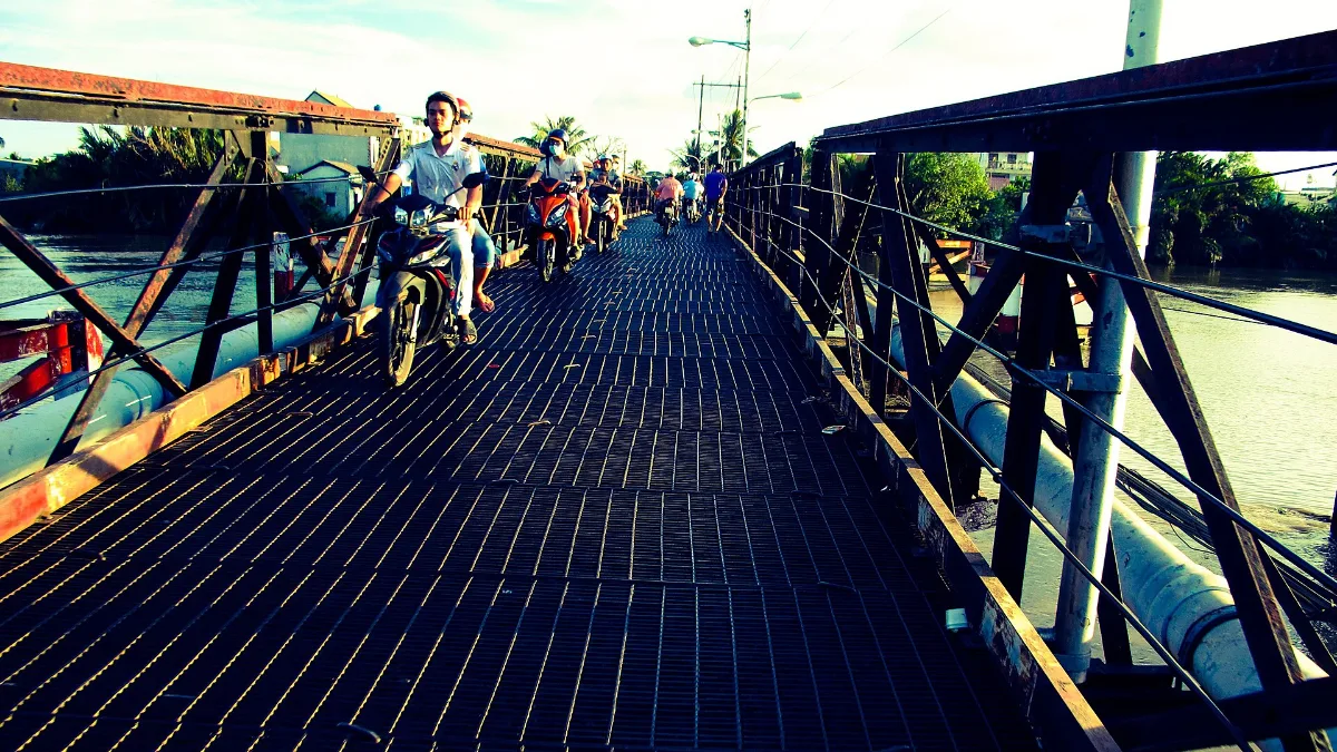 Le Van Luong bridge in Phuoc Kien, Nha Be
