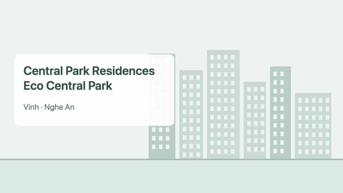 Central Park Residences – apartment project in Nghe An (illustration)