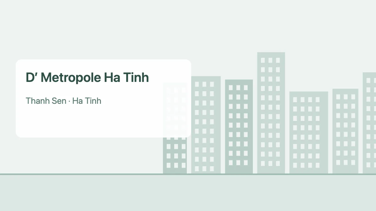 D’ Metropole Ha Tinh – apartment project in Ha Tinh (illustration)