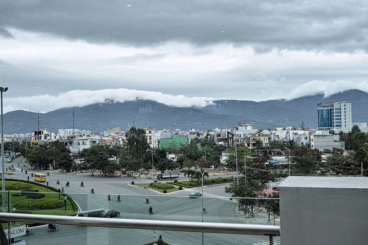 Da Nang city across the water