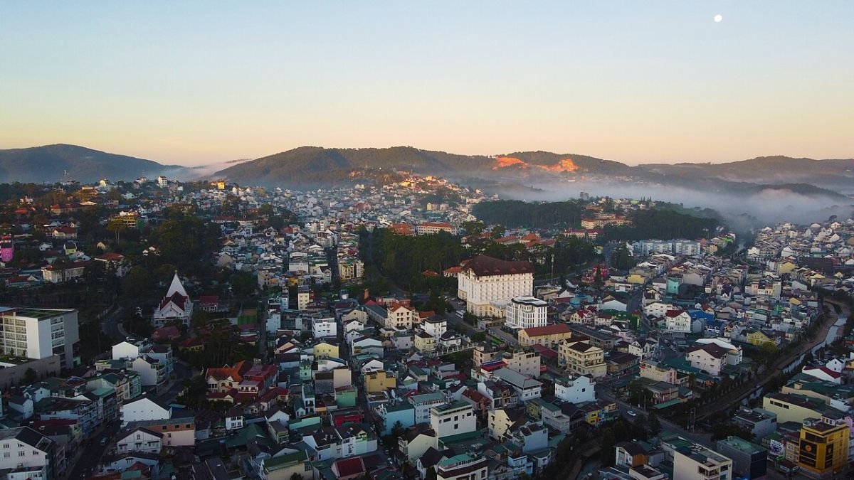Da Lat town on the hills