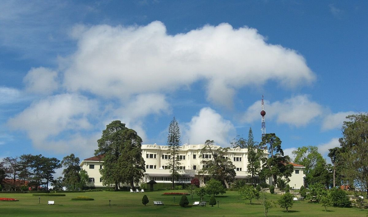 Clouds over a Da Lat landmark