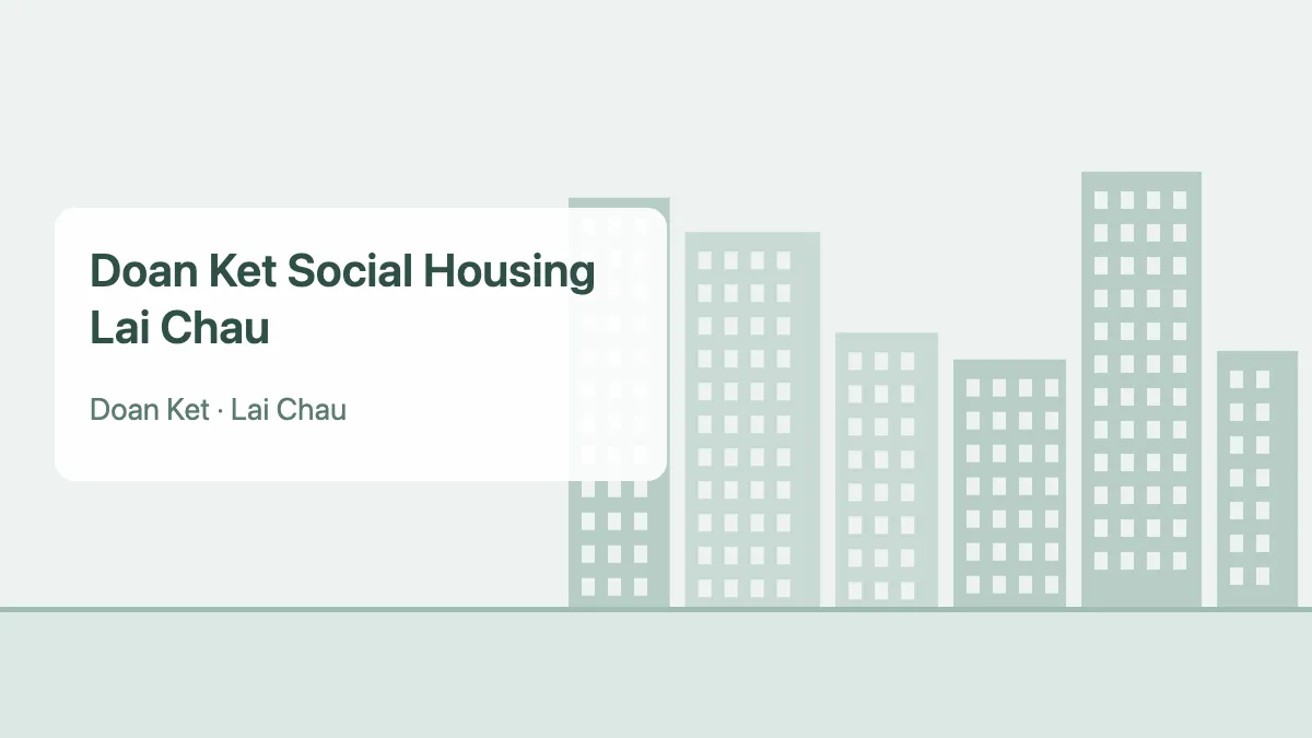 Doan Ket social housing – apartment project in Lai Chau (illustration)