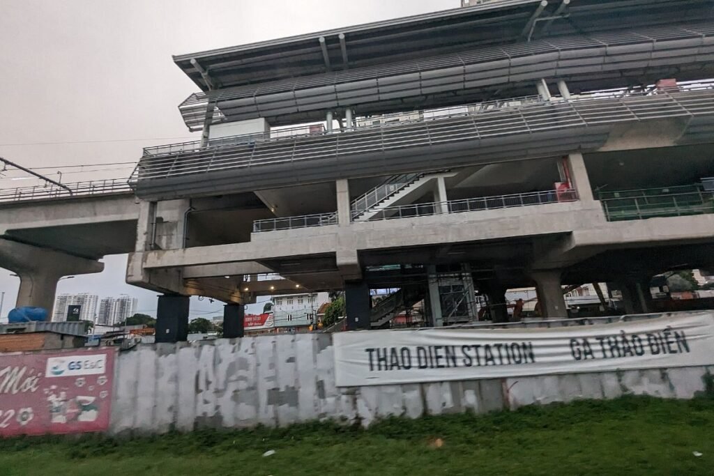 Metro Line 1 near An Phu, close to Eaton Park on Mai Chi Tho Boulevard