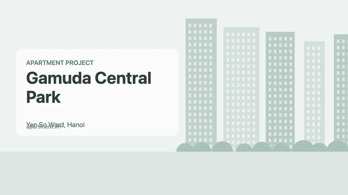 Gamuda Central Park apartment project in Yen So Ward, Hanoi