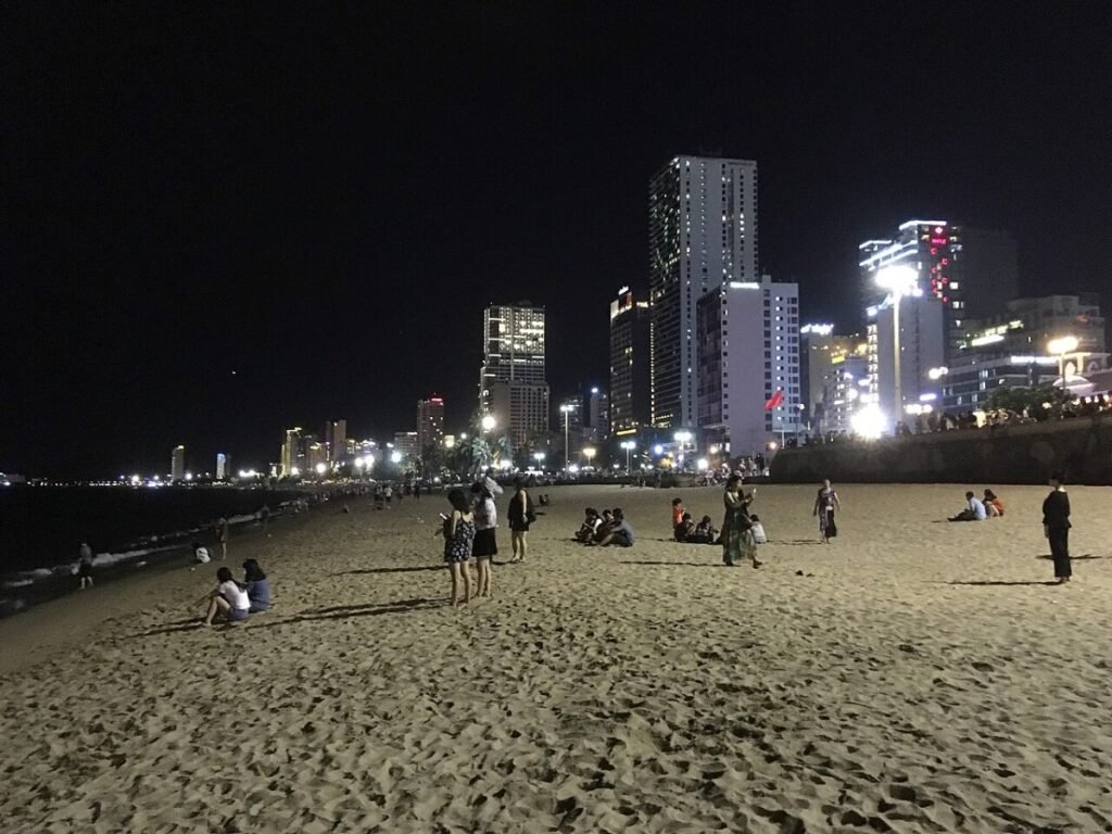 Nha Trang beach at night