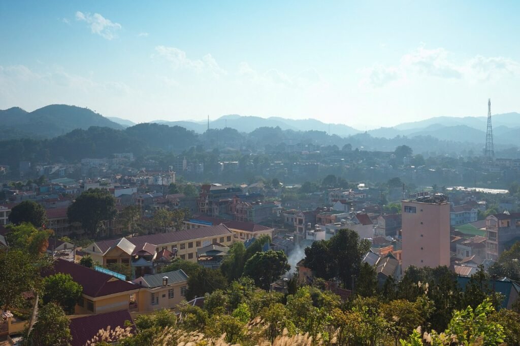 Cao Bang skyline, the city around Golden Square