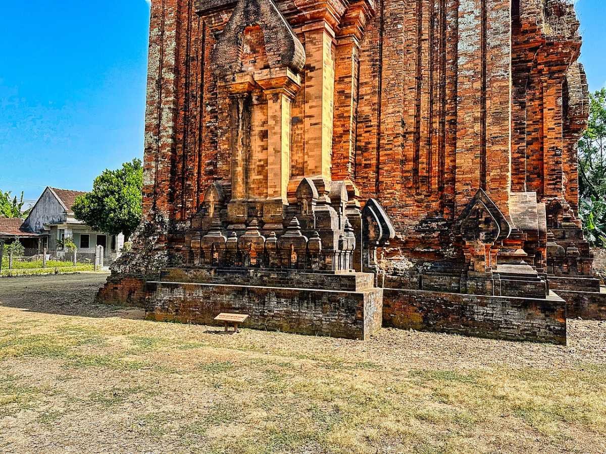 Cham tower in a park, Binh Dinh