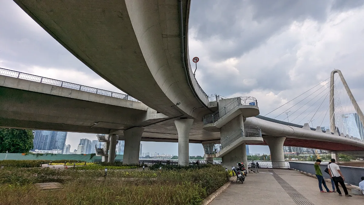 Saigon River and Ba Son Bridge seen from District 1