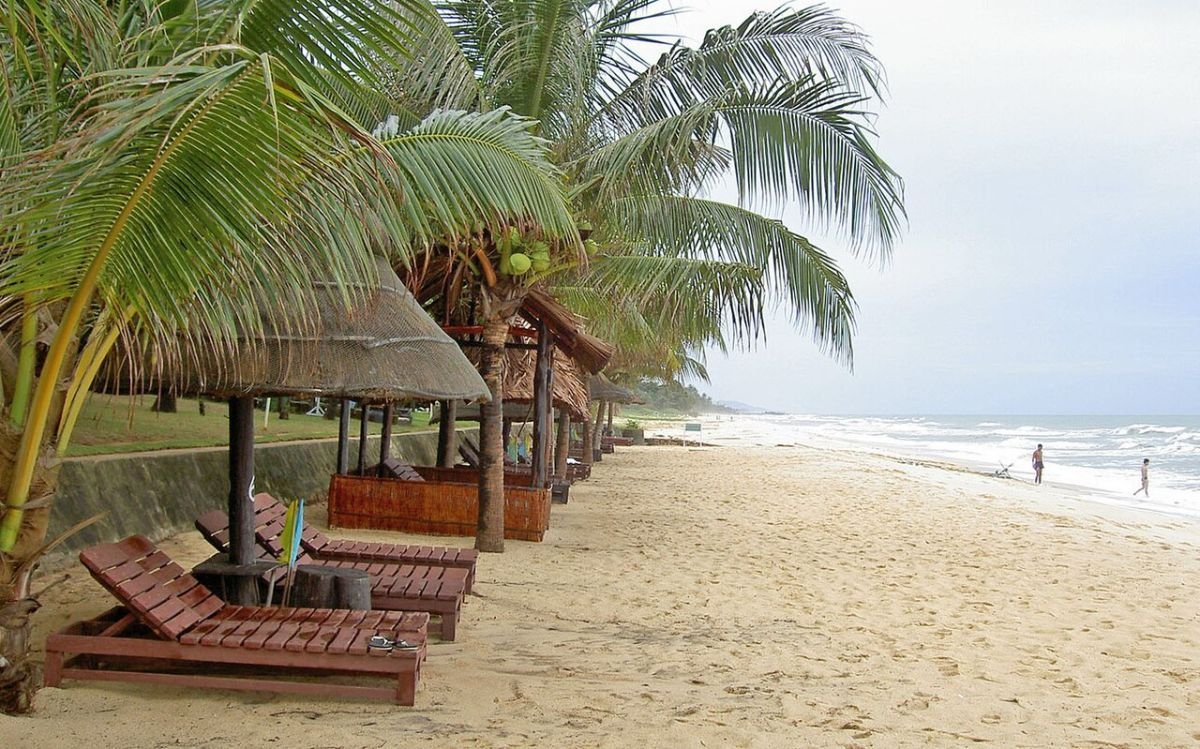 Beach huts and loungers on Phu Quoc