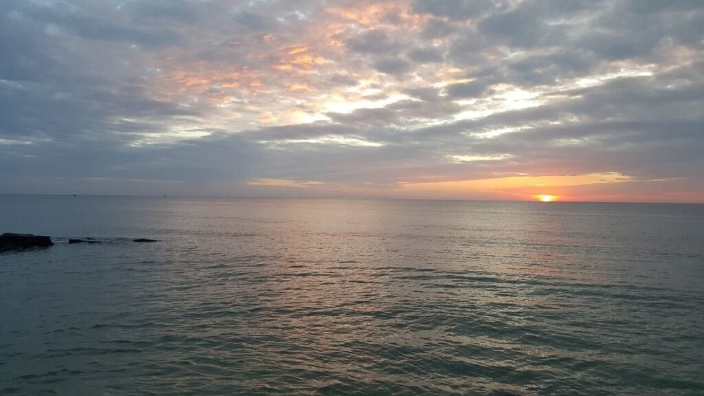 Golden sunset over the Phu Quoc sea