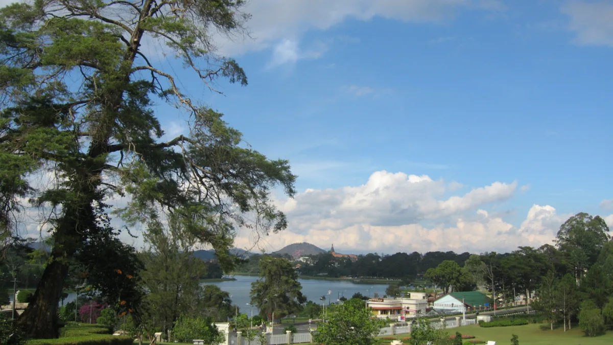 Xuan Huong Lake in central Da Lat, opposite Haus Da Lat
