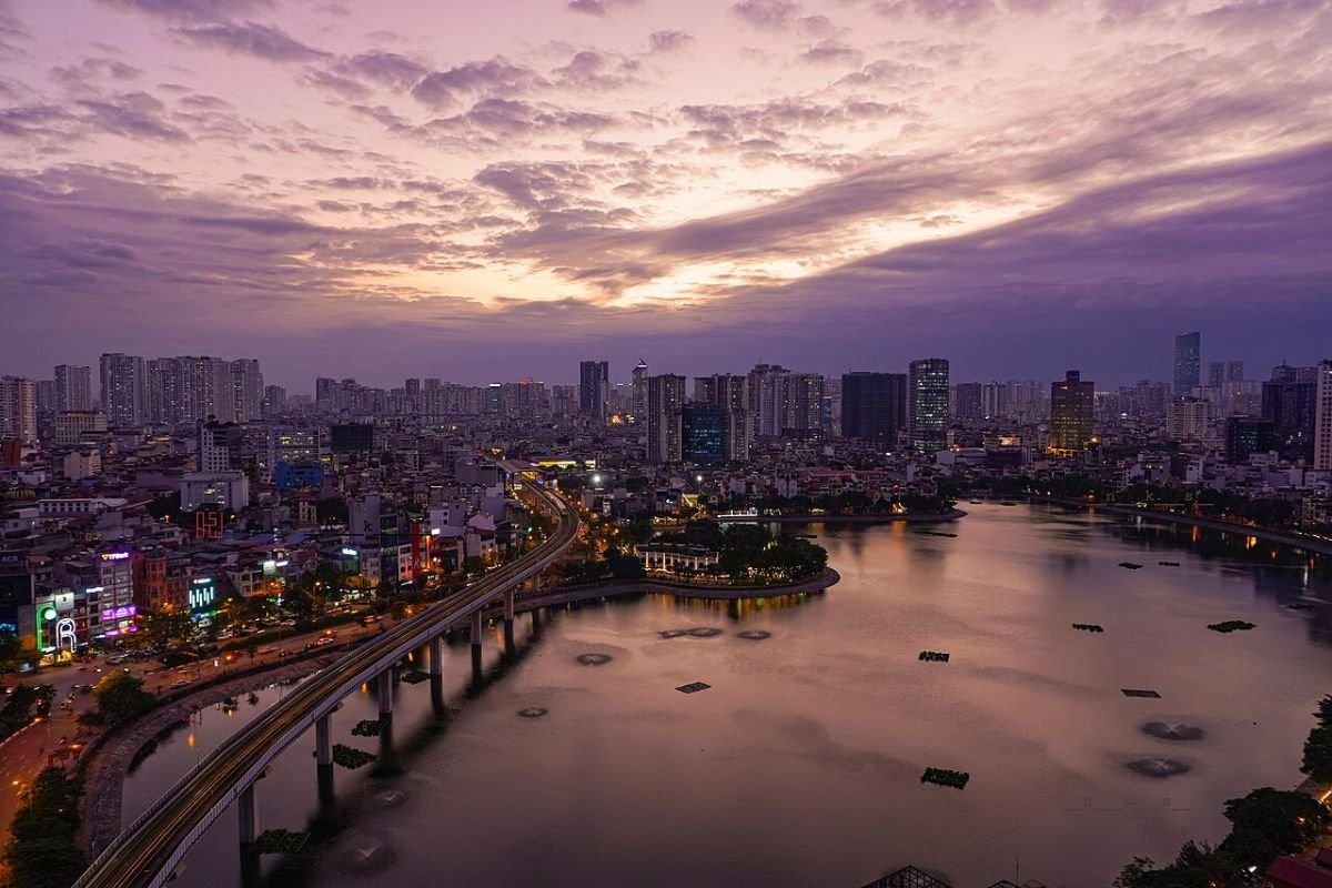 Sunset over West Lake