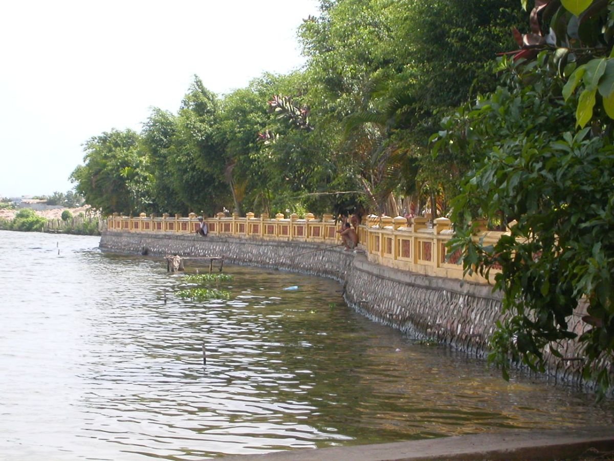 Tree-lined edge of West Lake