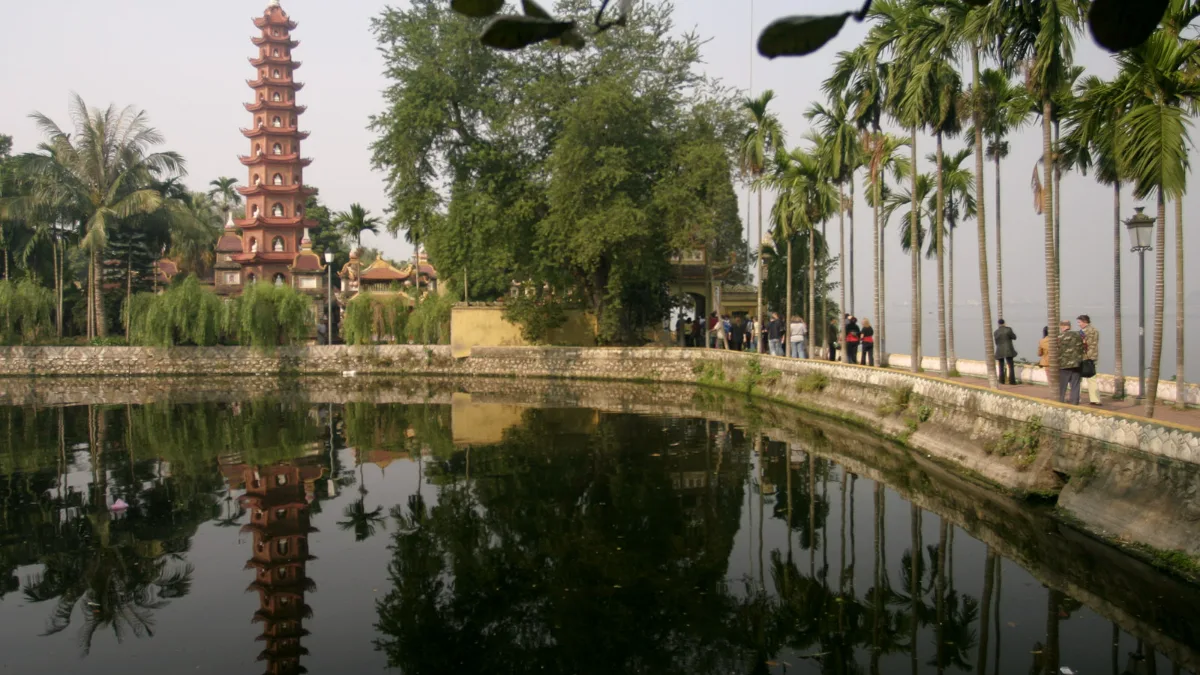 Tran Quoc Pagoda on West Lake, Tay Ho, Hanoi