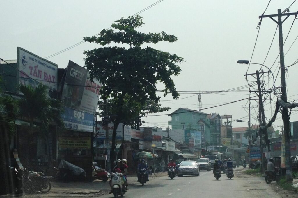 Do Xuan Hop Street in Phuoc Long, near Imperia Sensa Park