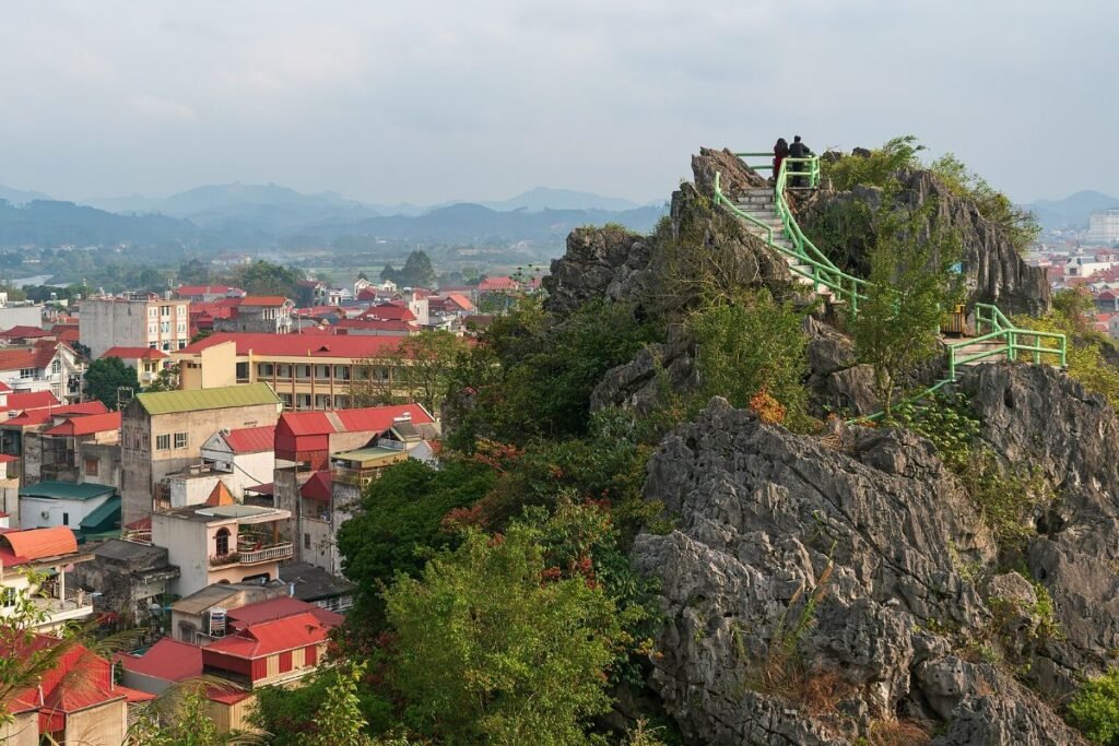 Lang Son city from Phai Ve mountain, home of Lang Son Green Park 1-bedroom apartments