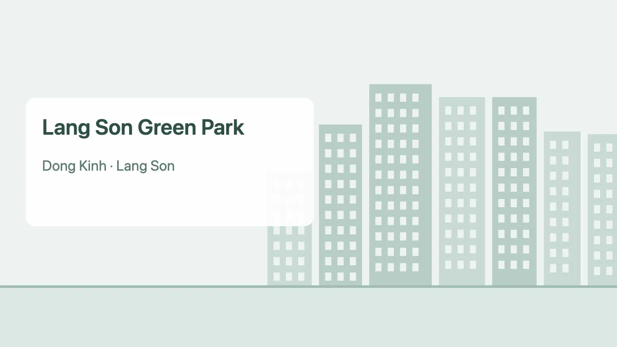 Lang Son Green Park – apartment project in Lang Son (illustration)