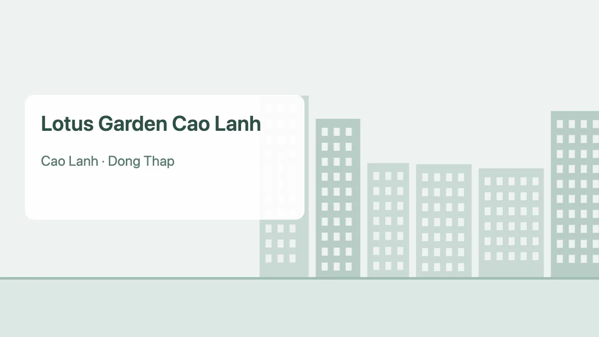 Lotus Garden Cao Lanh – apartment project in Dong Thap (illustration)