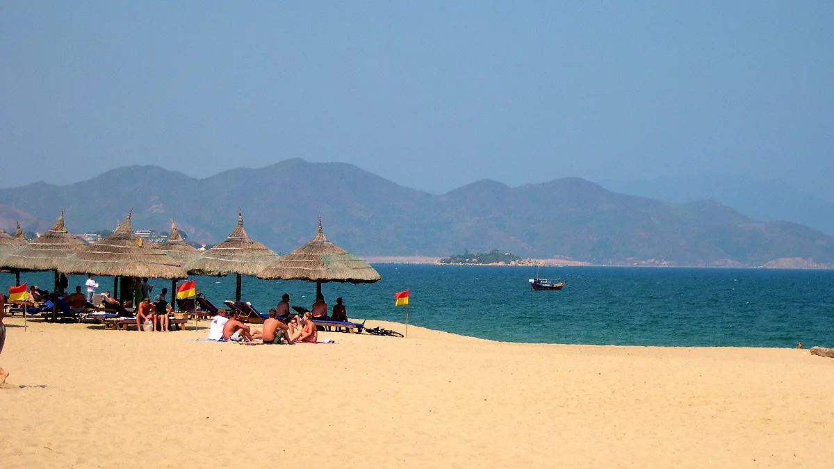 Nha Trang beach, a short walk from Marina Suites