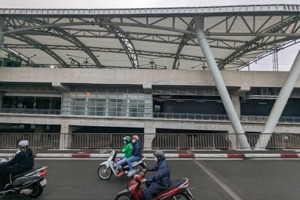 Metro Line No. 1 at Thao Dien station, next to Masteri Thao Dien