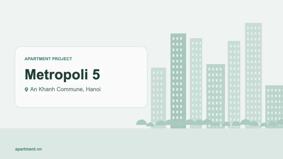 Metropoli 5 apartment project in An Khanh Commune, Hanoi