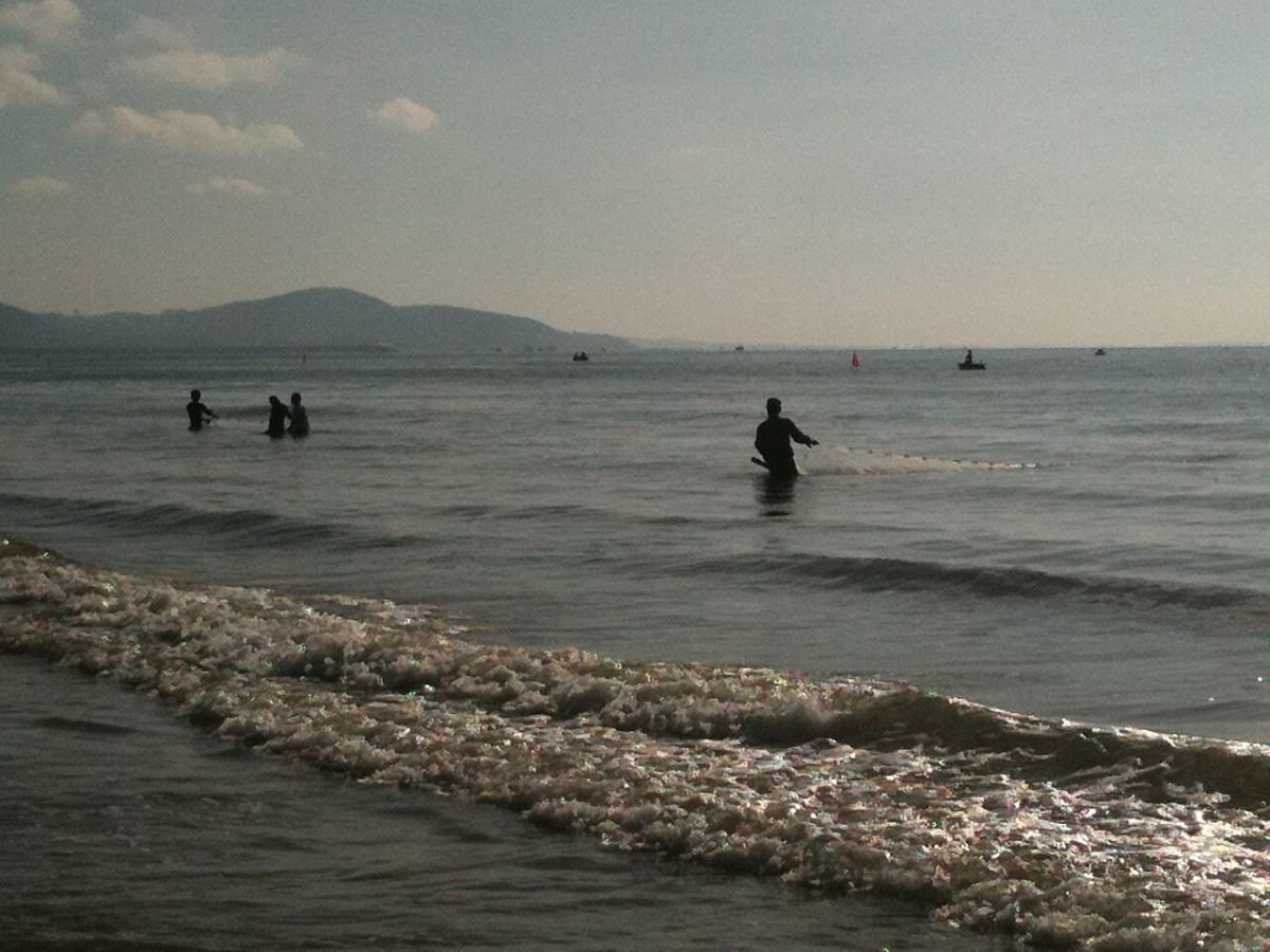 Fishermen on a Mui Ne beach