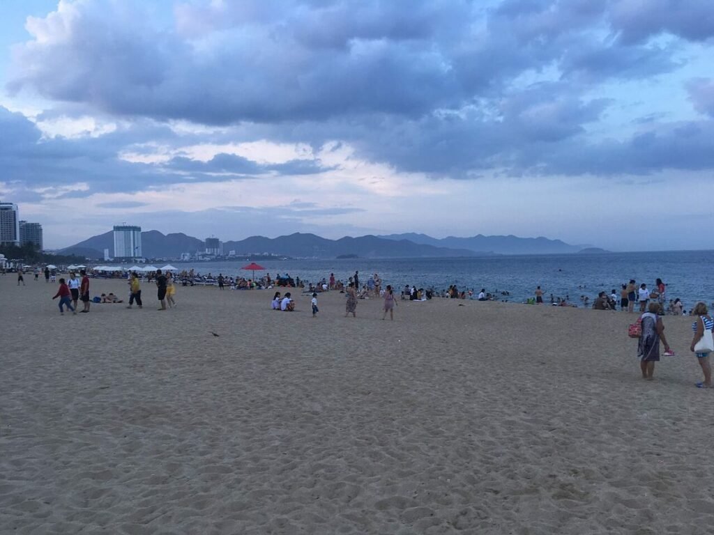 Beach and bay in central Nha Trang