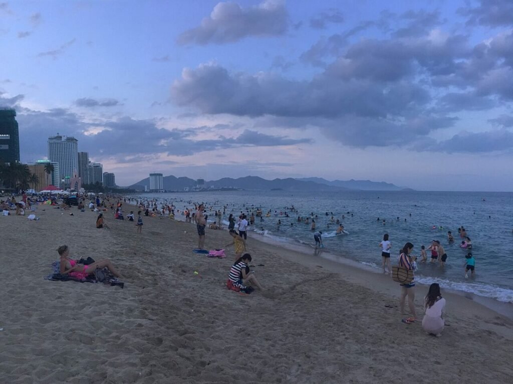 Busy afternoon on Nha Trang beach