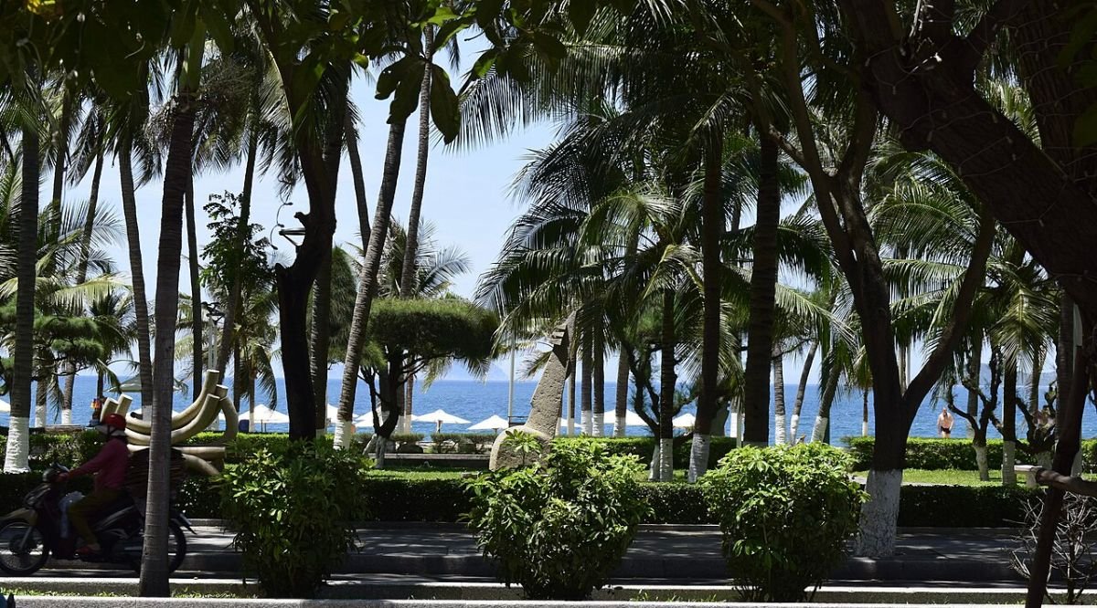 Palm-lined park in Nha Trang