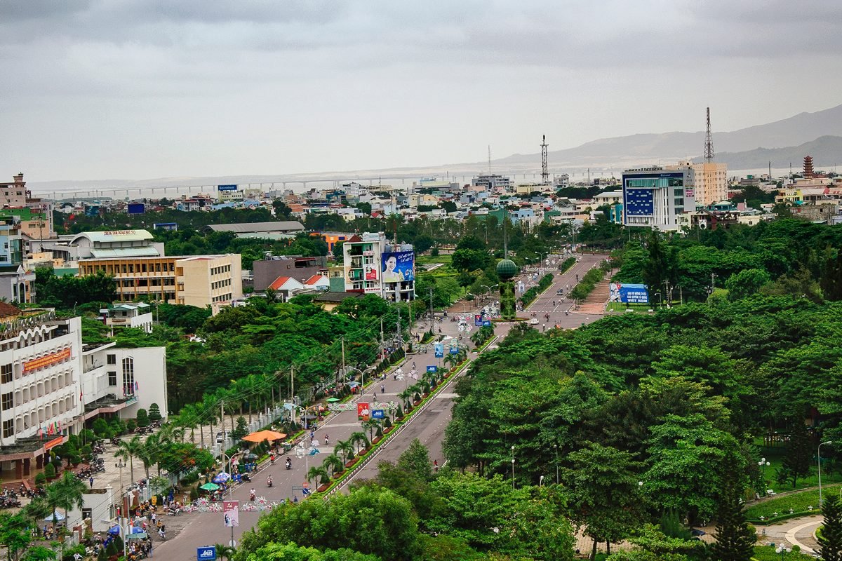 Quy Nhon skyline, home of Phu Tai Residence 1-bedroom apartments for rent