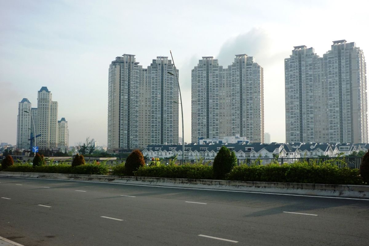 Saigon Pearl apartment complex on the Saigon River in Binh Thanh