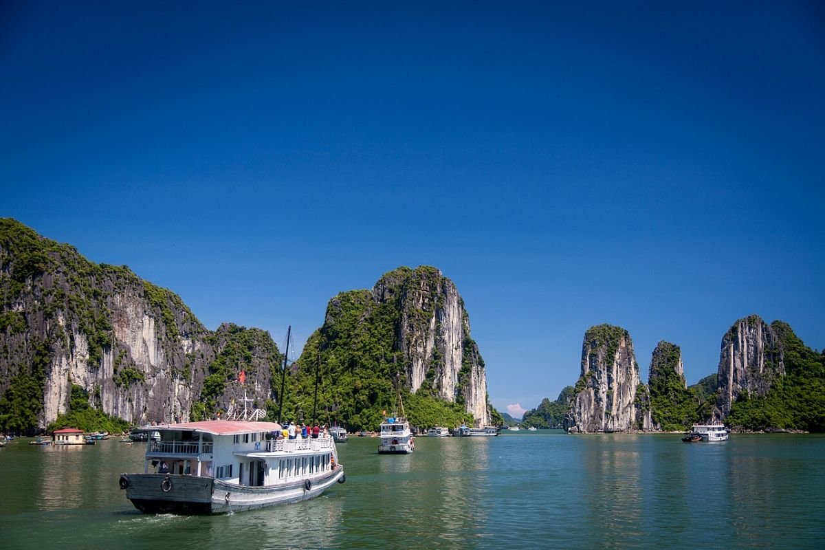 Karst islands under blue sky