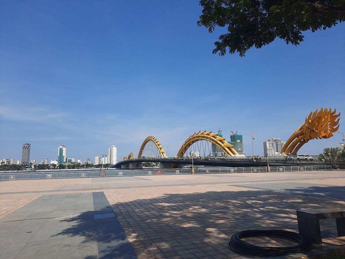 Dragon Bridge across the river