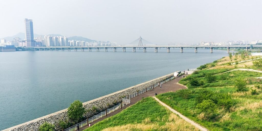 Riverbank park in Da Nang