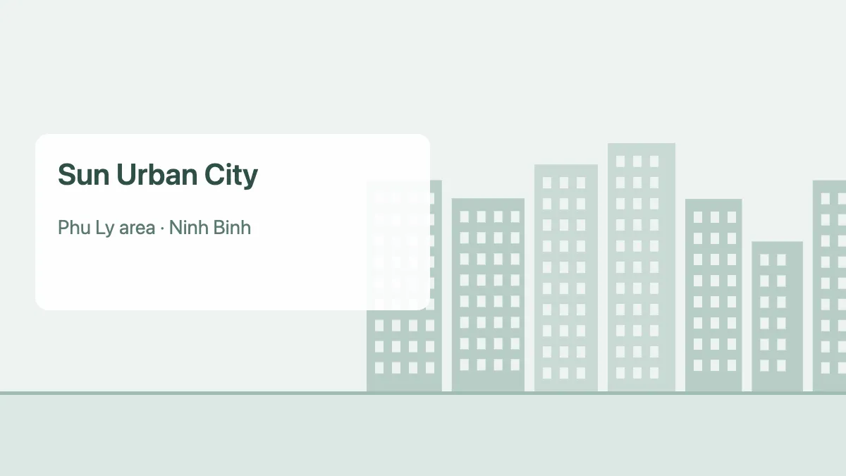 Sun Urban City – apartment project in Ninh Binh (illustration)