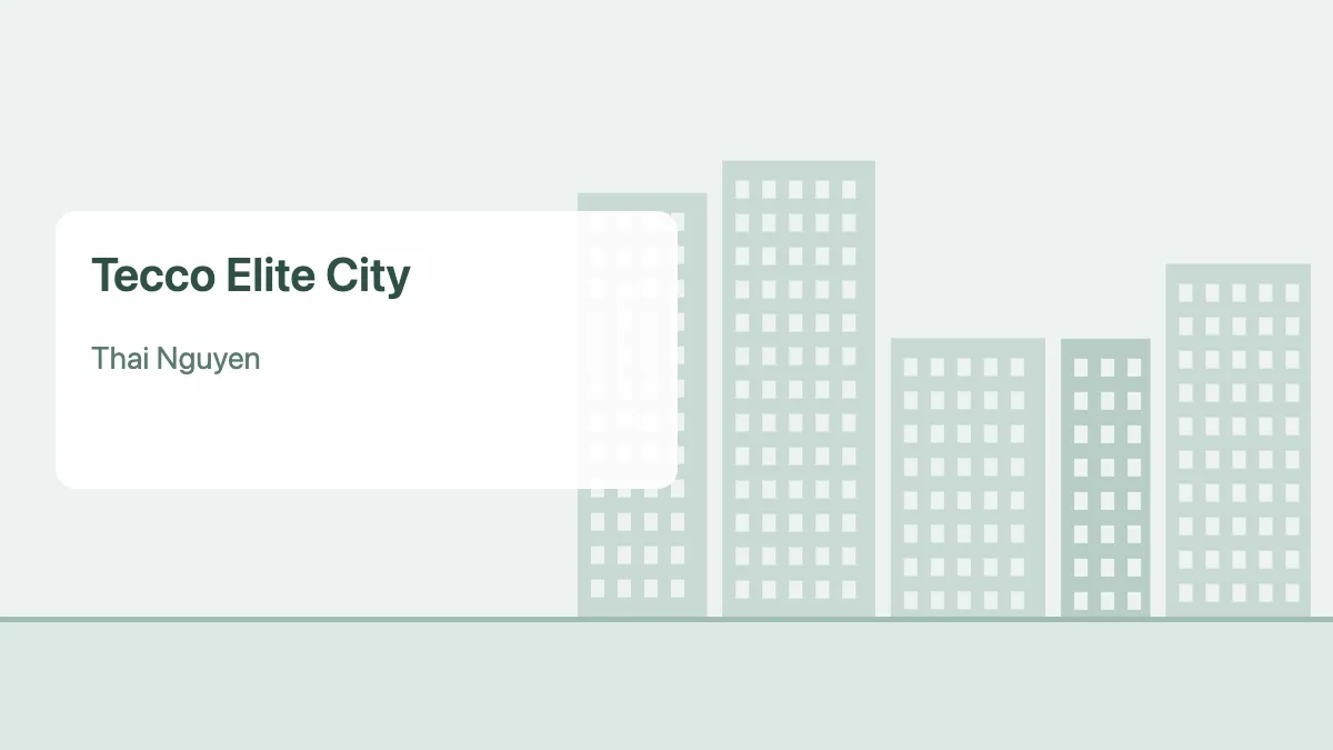 Tecco Elite City – apartment project in Thai Nguyen (illustration)