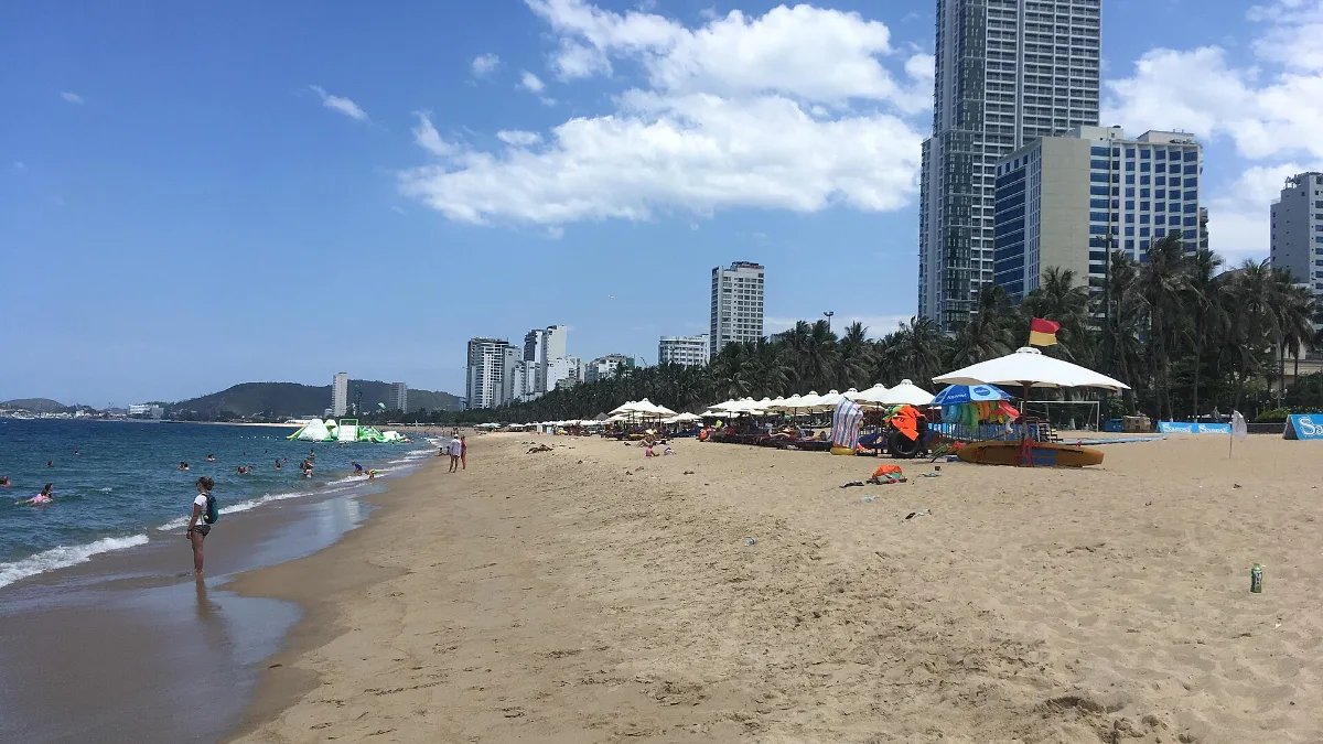 Nha Trang beach in front of The Costa on Tran Phu Street