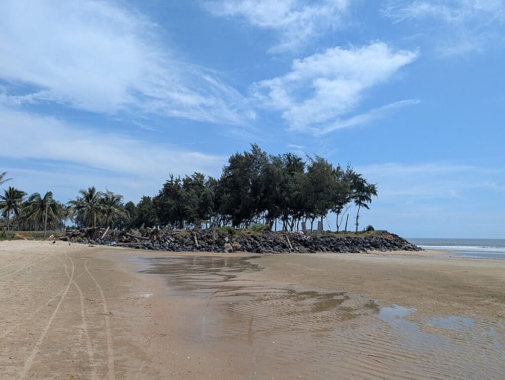Beach and trees near Ho Tram