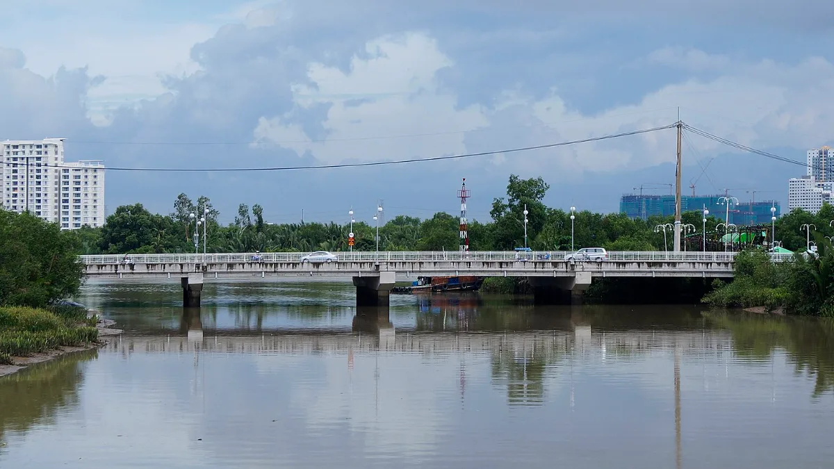Bridge over a canal in Phu My Hung, Ho Chi Minh City