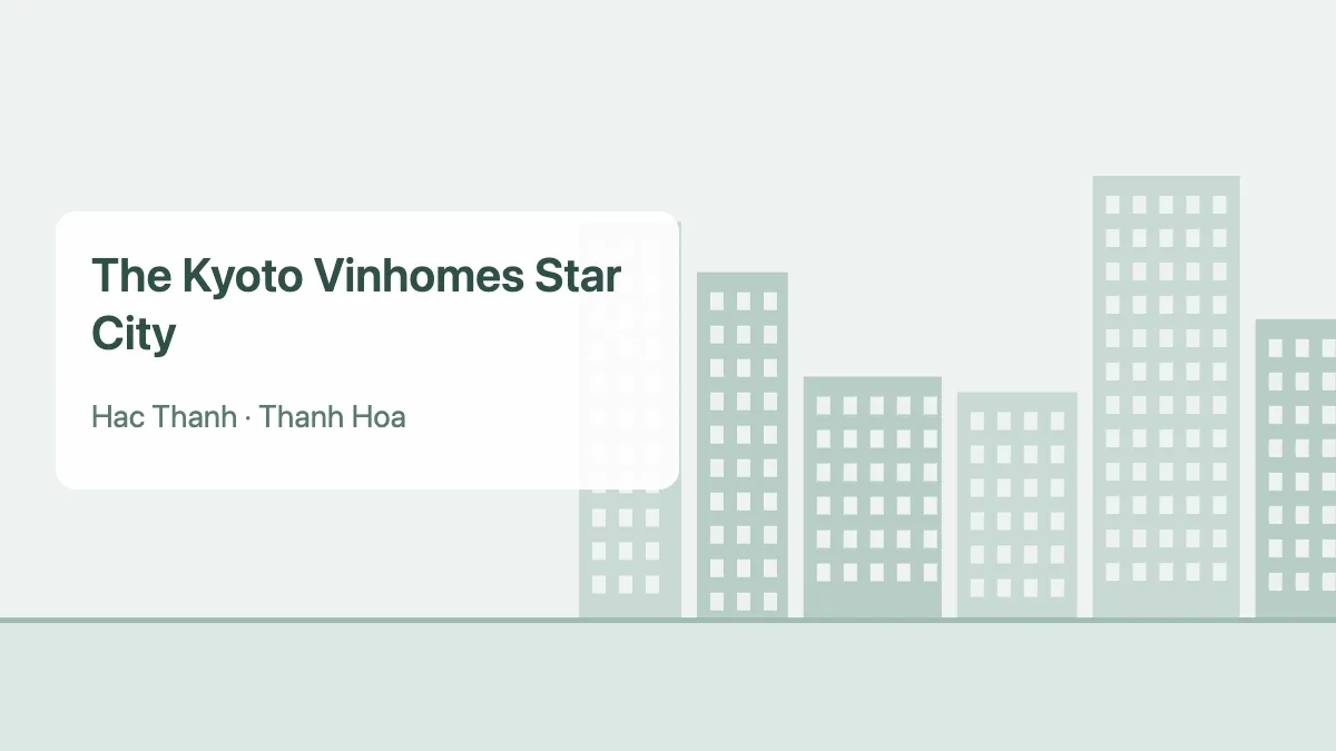 The Kyoto Vinhomes Star City – apartment project in Thanh Hoa (illustration)