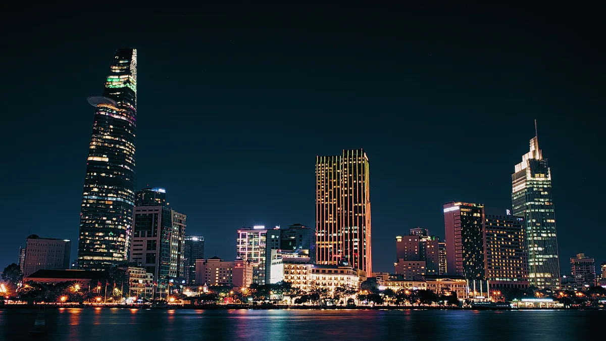 Ho Chi Minh City skyline at night