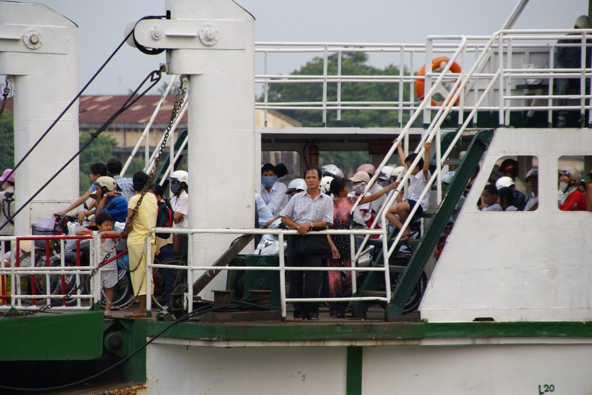The Thu Thiem ferry crossing near The River